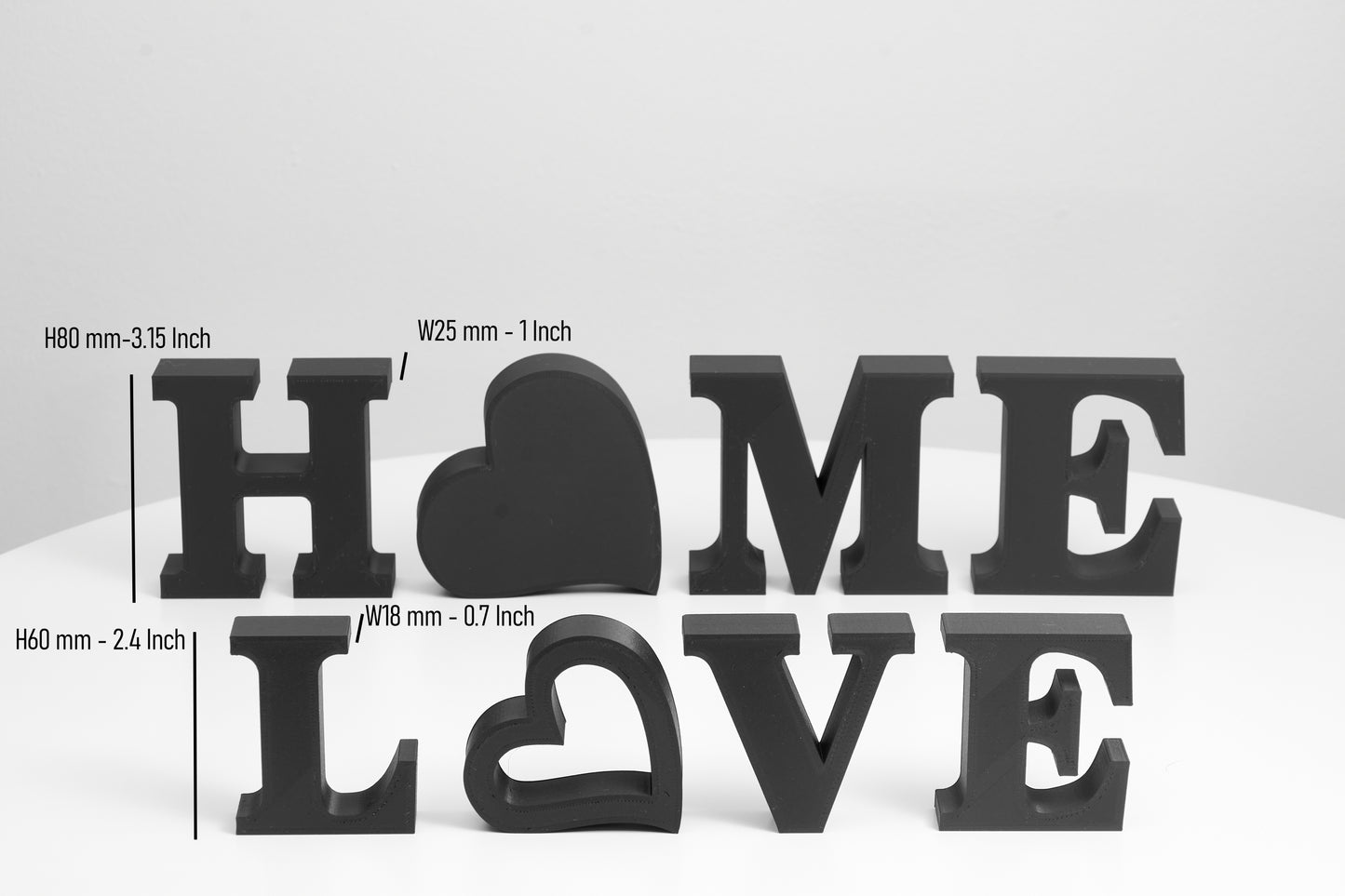 Love Letter Ornament | Freestanding Decor for Home Decoration | Romantic arrangement for shelf