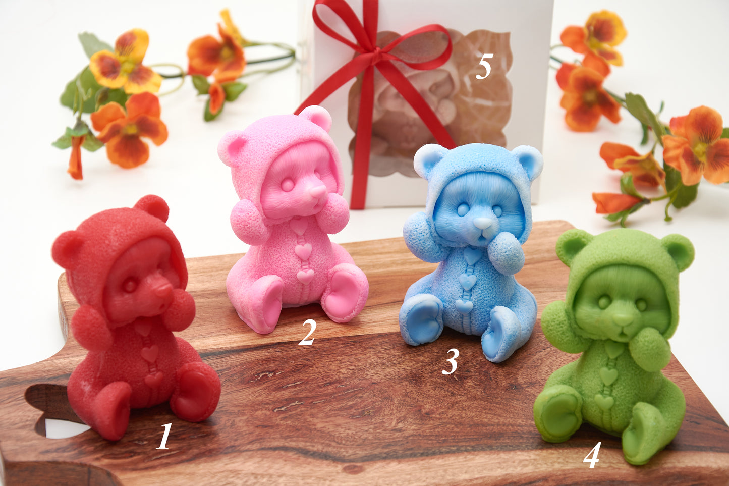 Bath Soap Toy for Kids – Cute Animal Soaps - Teddy Bear, Bunny, Baby & Princess – Fun and Colourful Bath Time – Baby Shower Keepsake Idea
