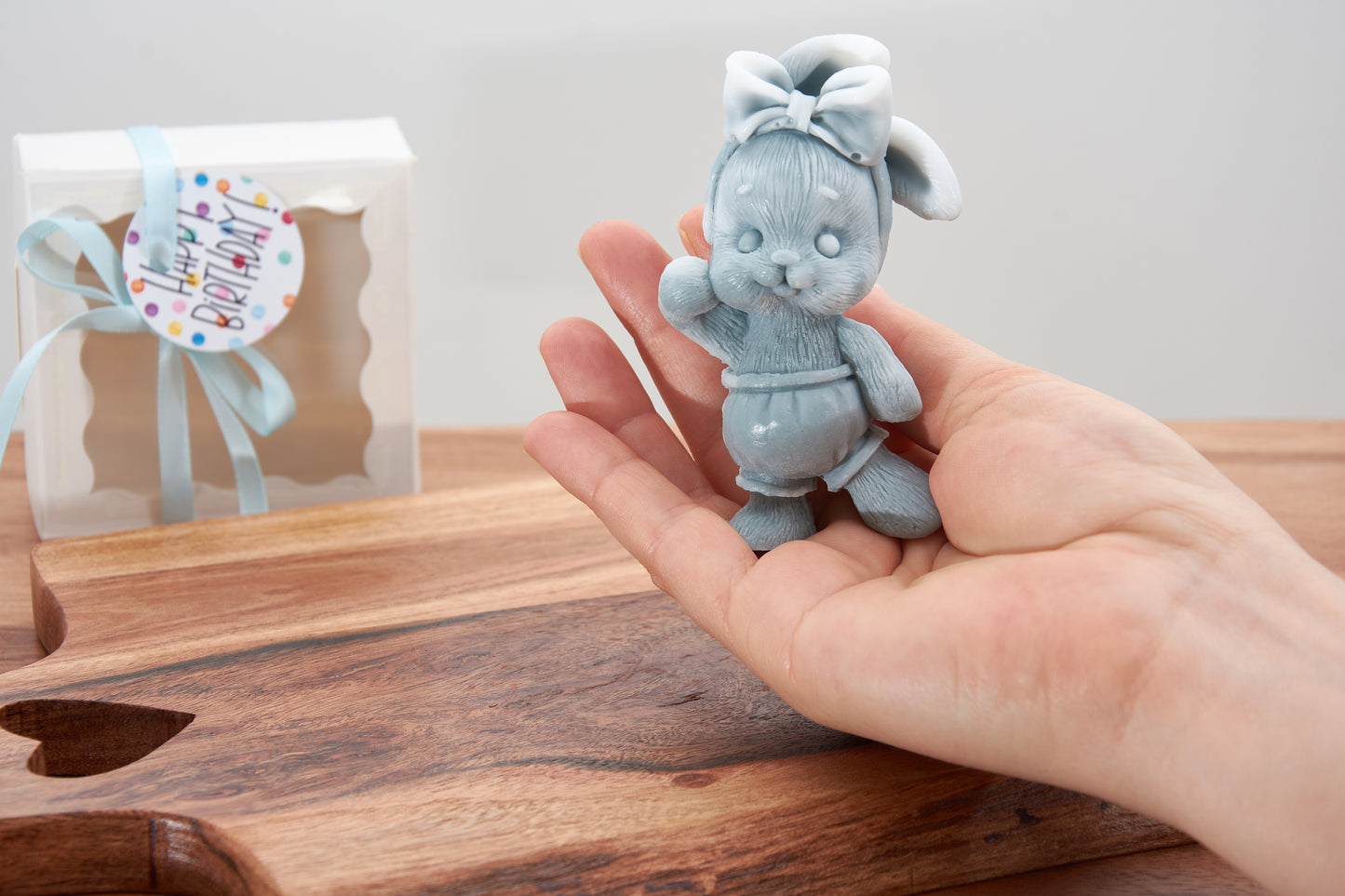 Bunny Soap with Ribbon | Perfect Gift for Baptism & Baby Shower | Organic Scented Soap | Ideal for Christenings and Little Girls’ Parties