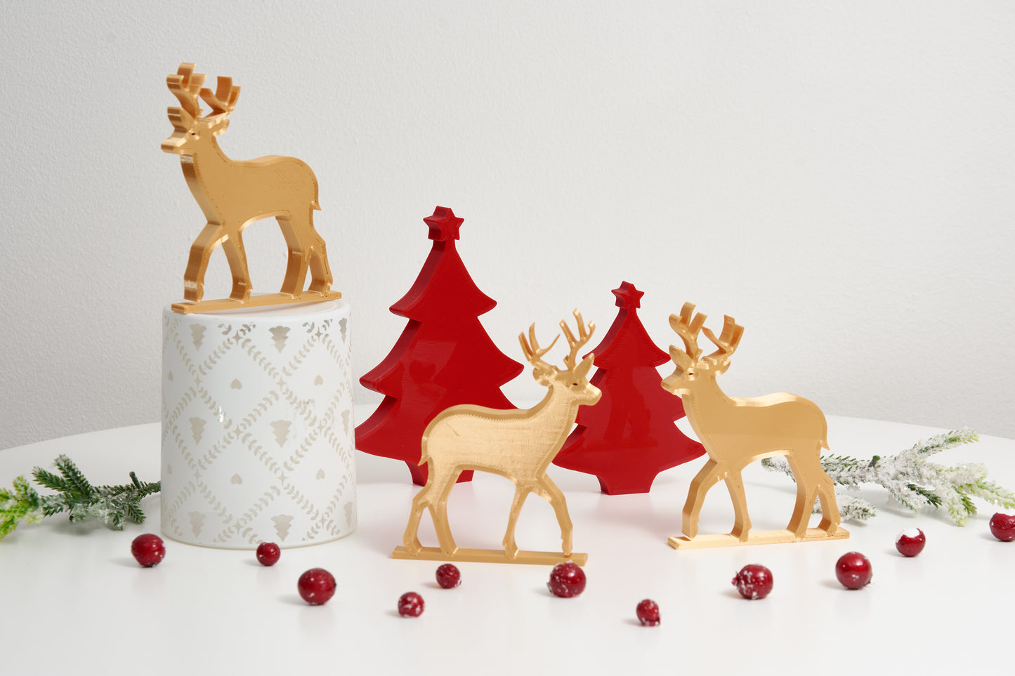 Exquisite 3D Christmas Deer Decoration Perfect Freestanding Ornament for Festive X Mas Home Decor Christmas decoration Gift