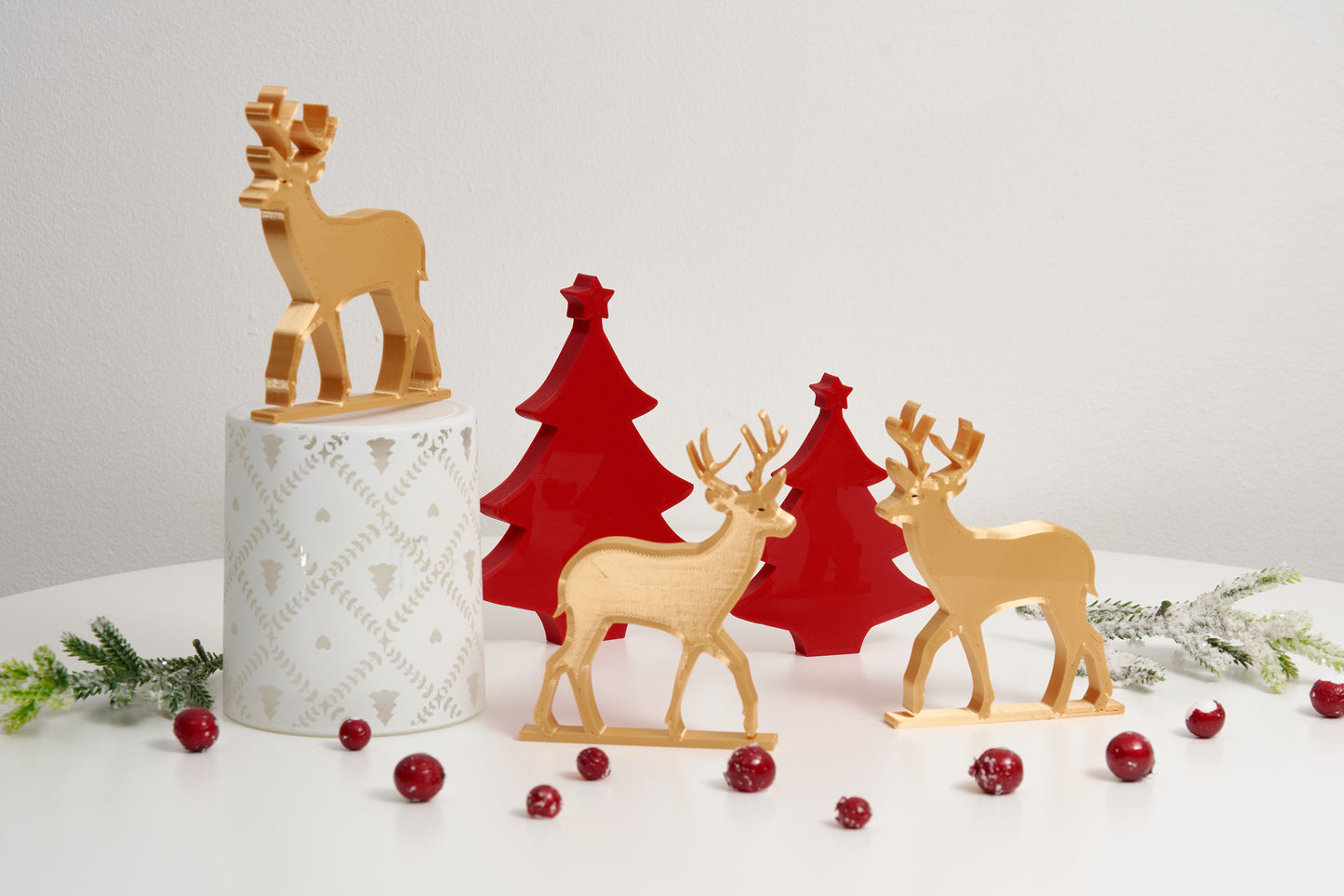 Exquisite 3D Christmas Deer Decoration Perfect Freestanding Ornament for Festive X Mas Home Decor Christmas decoration Gift