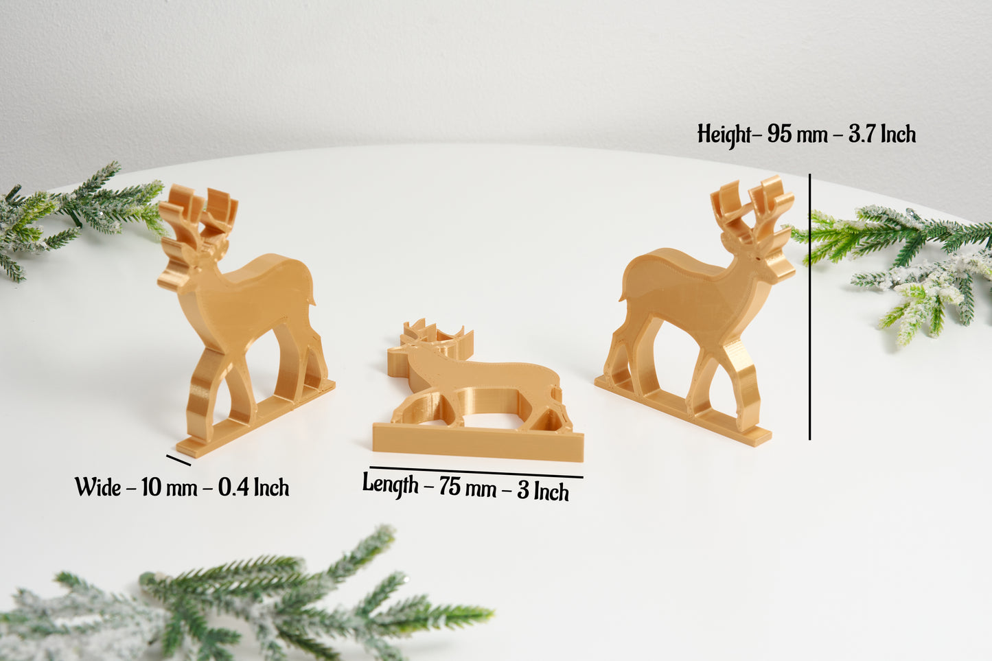 Exquisite 3D Christmas Deer Decoration Perfect Freestanding Ornament for Festive X Mas Home Decor Christmas decoration Gift