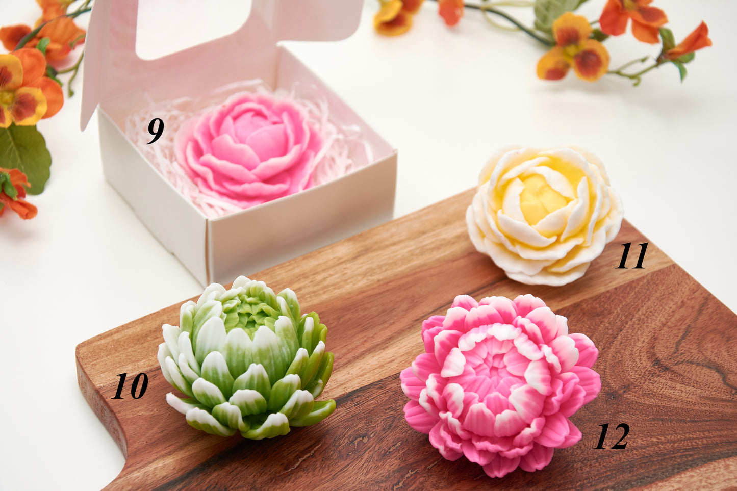 Elegant Soap Flowers in Gift Box | Luxury Bath Soap Bars | Unique Birthday Gift | Colorful Floral Soap | Unusual Present for Her