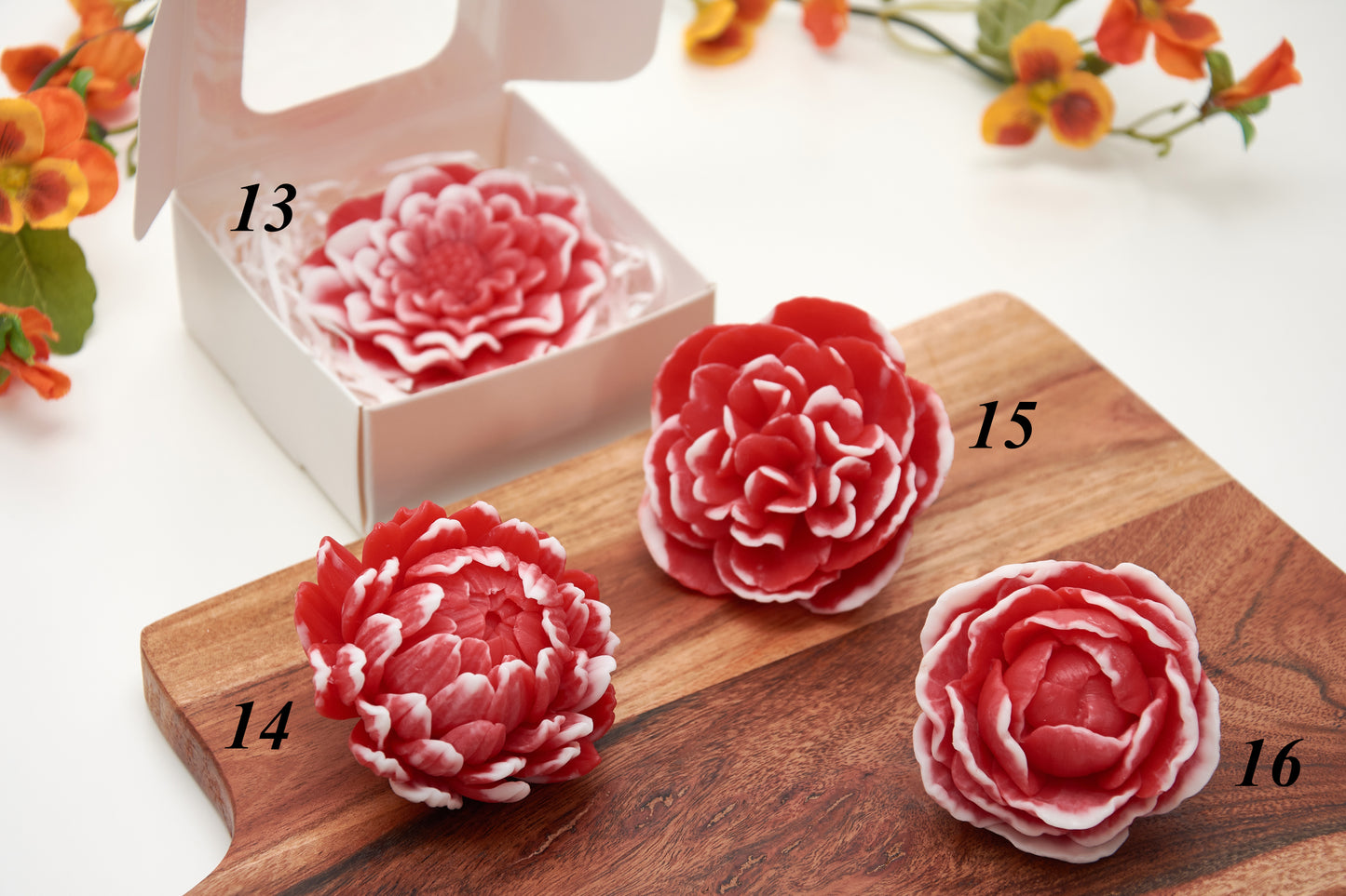 Elegant Soap Flowers in Gift Box | Luxury Bath Soap Bars | Unique Birthday Gift | Colorful Floral Soap | Unusual Present for Her