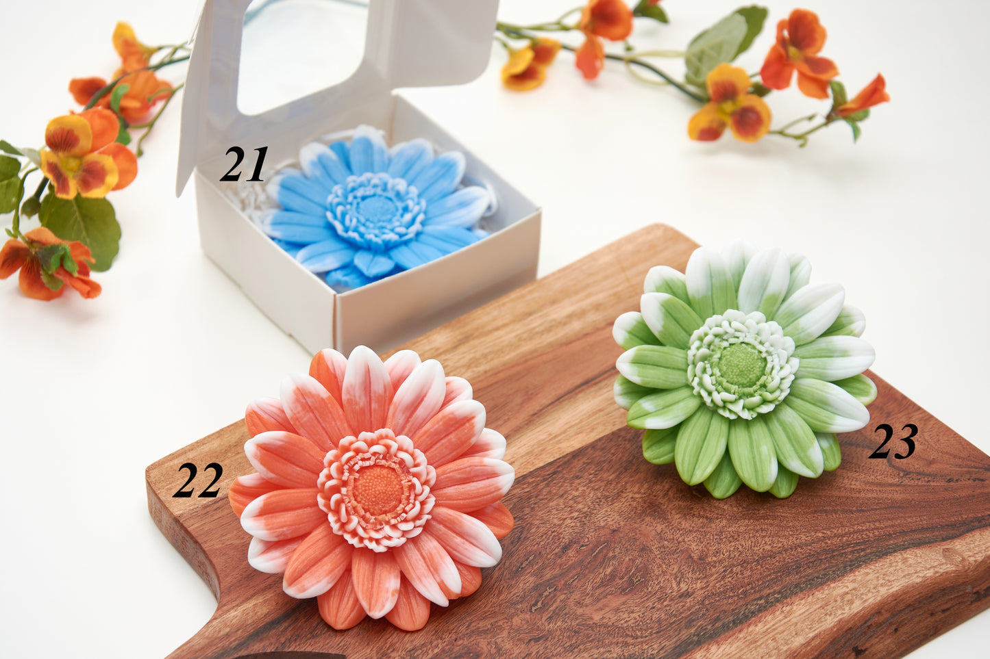 Elegant Soap Flowers in Gift Box | Luxury Bath Soap Bars | Unique Birthday Gift | Colorful Floral Soap | Unusual Present for Her