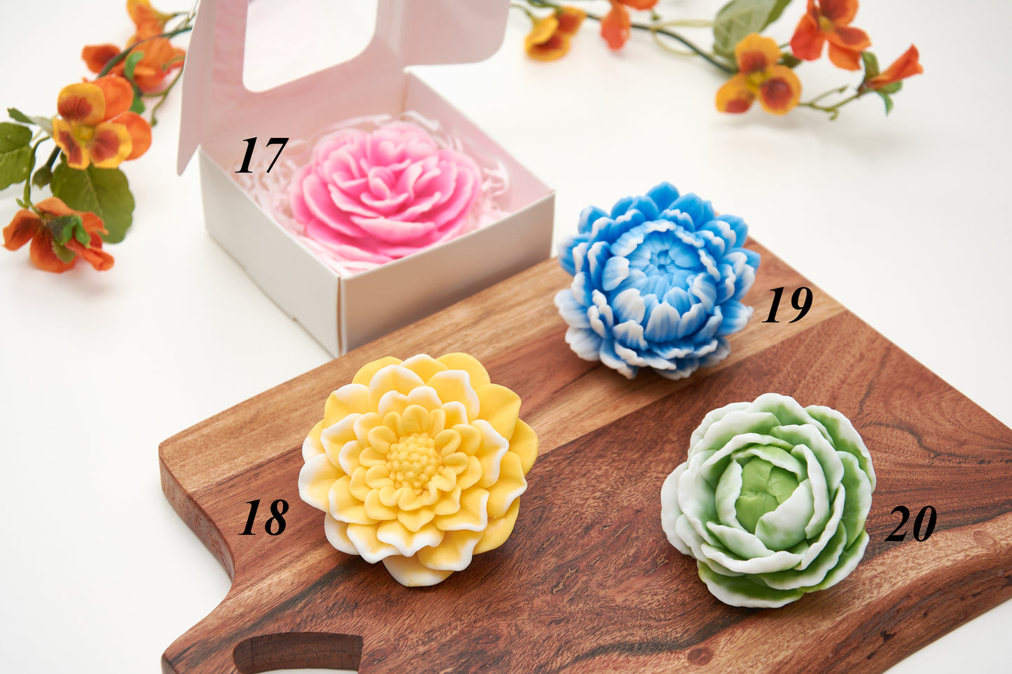 Elegant Soap Flowers in Gift Box | Luxury Bath Soap Bars | Unique Birthday Gift | Colorful Floral Soap | Unusual Present for Her