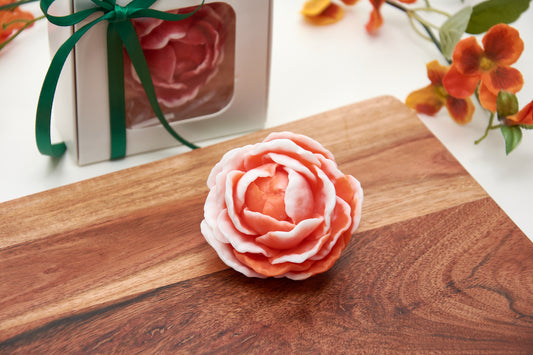 Luxury Peony Soap Flower in Gift Box - Handmade Scented Soap - Wedding, Special Event Favours