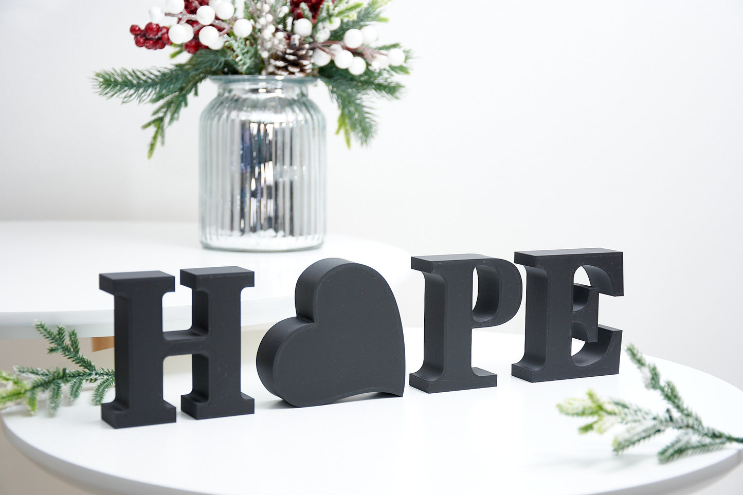 Hope Sign | Inspirational Hope Lettering Ornament | Decorative Block Letters | Mantel Home Decor | Motivational Gift |Freestanding Word Sign