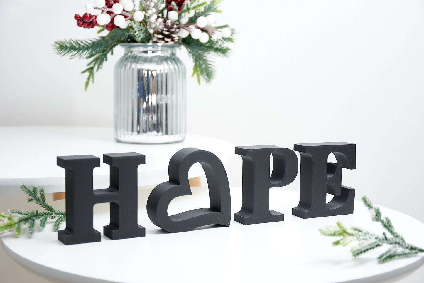 Hope Sign | Inspirational Hope Lettering Ornament | Decorative Block Letters | Mantel Home Decor | Motivational Gift |Freestanding Word Sign