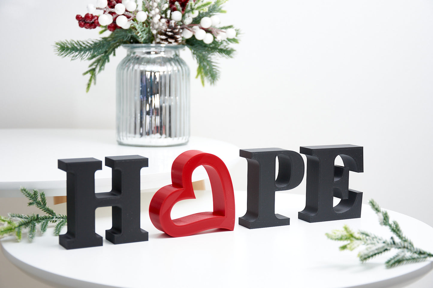 Hope Sign | Inspirational Hope Lettering Ornament | Decorative Block Letters | Mantel Home Decor | Motivational Gift |Freestanding Word Sign
