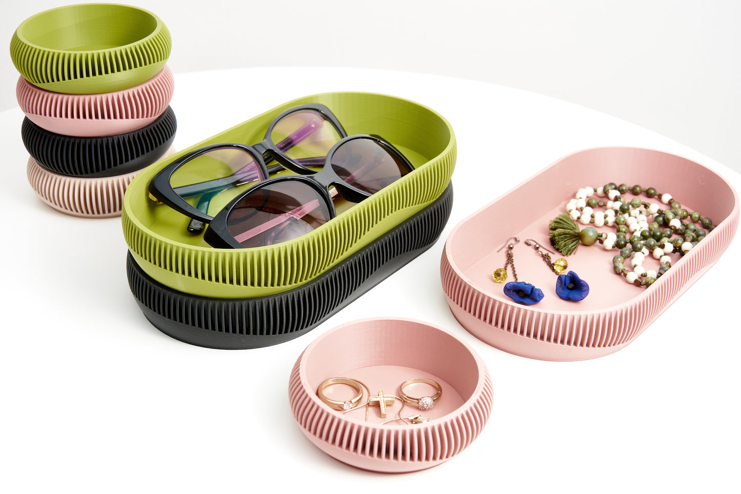 Eyeglass, Jewellery Organiser Tray | Catchall, Multi-Storage Holder for Watches, Headphones,  Accessories | Minimalist Design