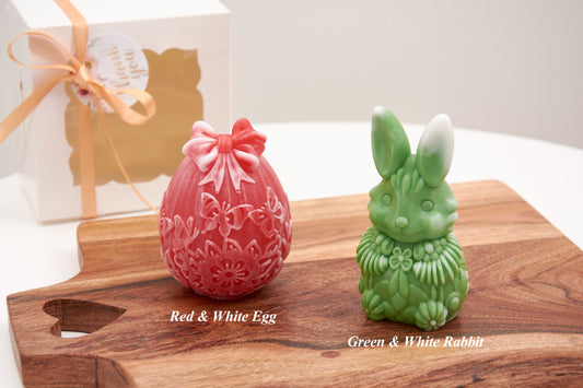 Easter Bunny and Egg Soap Set, Handmade Bar Soap,  Basket Fillers, Party Favours