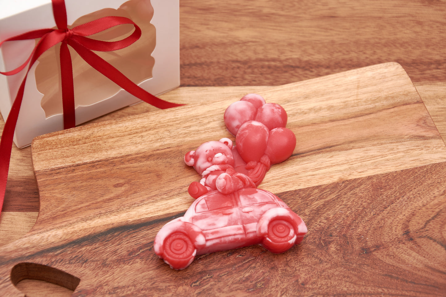 Teddy Bear Soap Car with Balloons | Scented Soap Favor | Gift for Boys | Birthday, Christening, and Baby Shower Party Favor | Handmade soap
