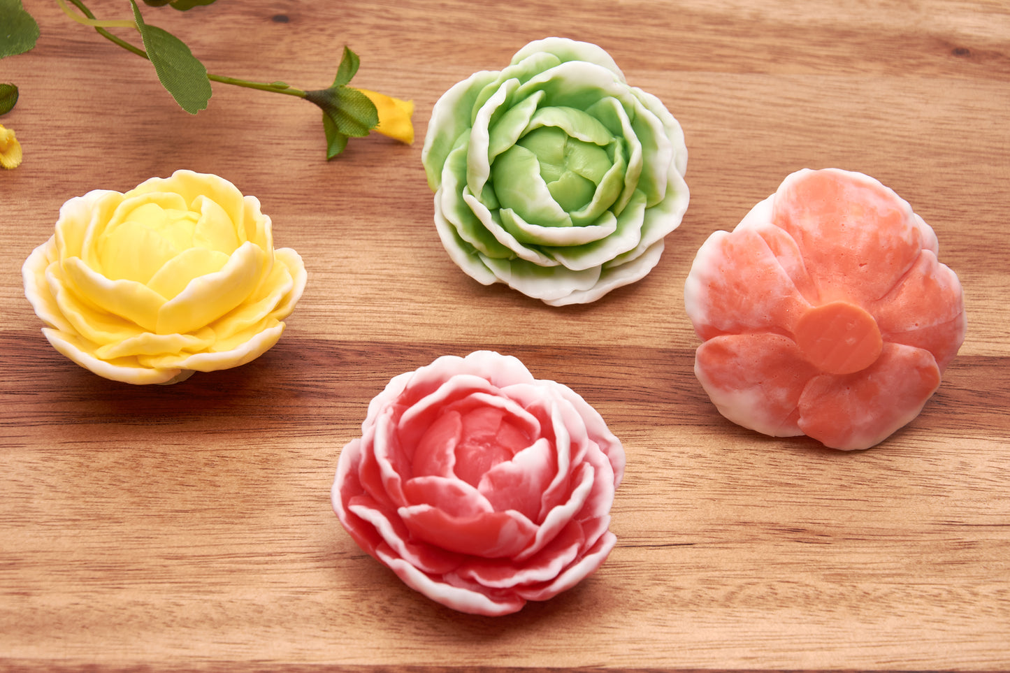 Handmade Scented Soap Flower Gift Box – Decorative Floral Peony Soaps with Organic Shea Butter