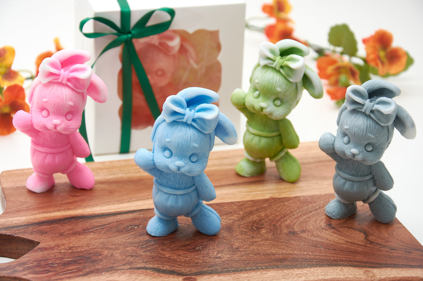 Bunny Soap with Ribbon | Perfect Gift for Baptism & Baby Shower | Organic Scented Soap | Ideal for Christenings and Little Girls’ Parties