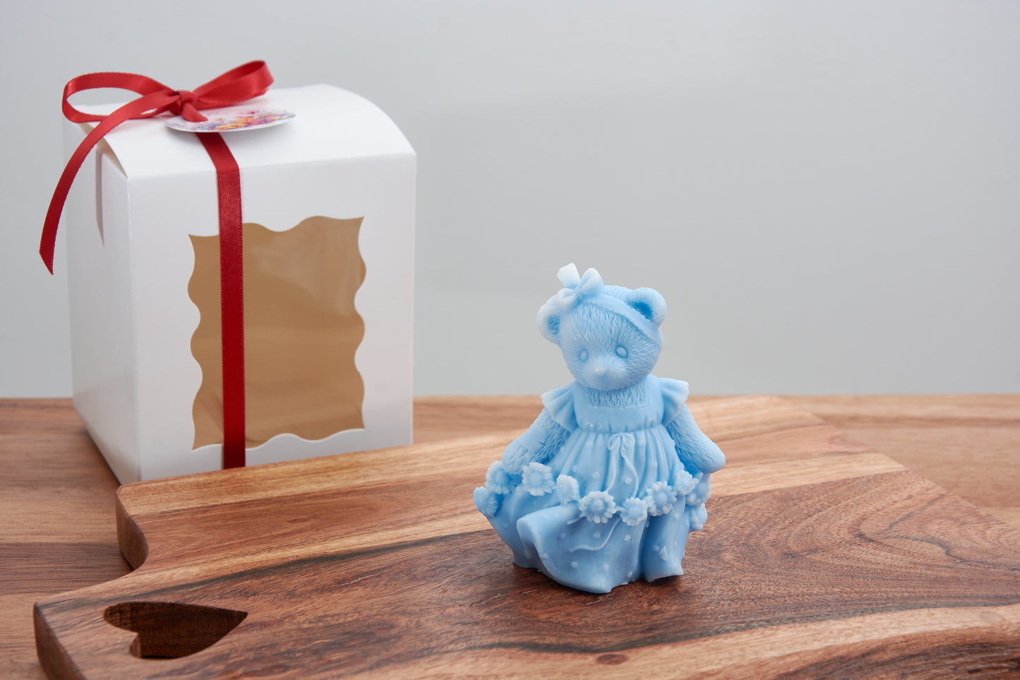 Teddy Bear Soap in a Dress | Christening & Baby Shower Favor | Mother's Day, 1 St Birthday Gift | Party, Nursery Gift | Organic Scented Soap