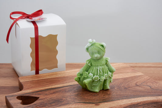 Handmade Soap Teddy Bear: In White Box – Baby Shower Favour