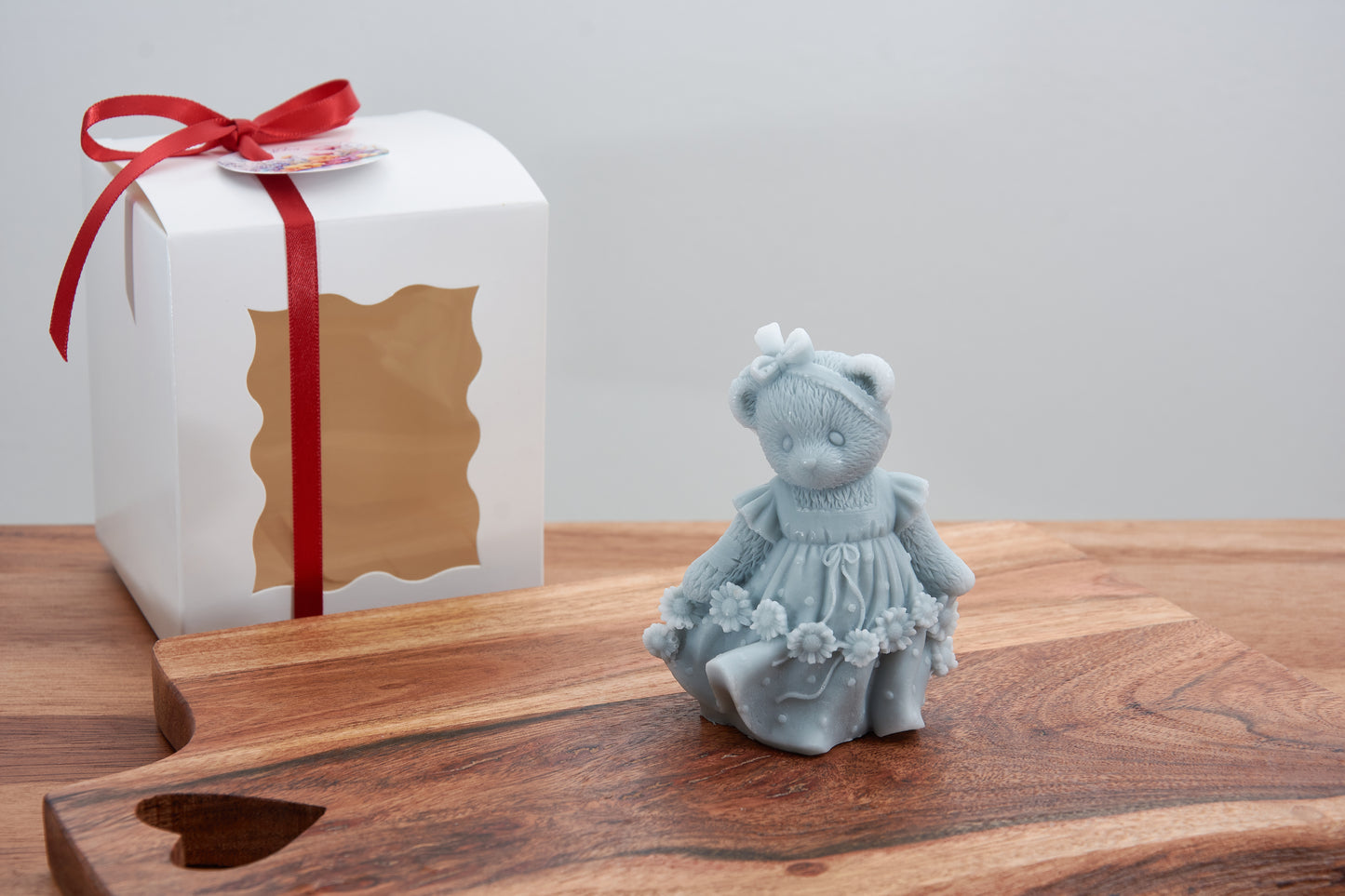 Teddy Bear Soap in a Dress | Christening & Baby Shower Favor | Mother's Day, 1 St Birthday Gift | Party, Nursery Gift | Organic Scented Soap