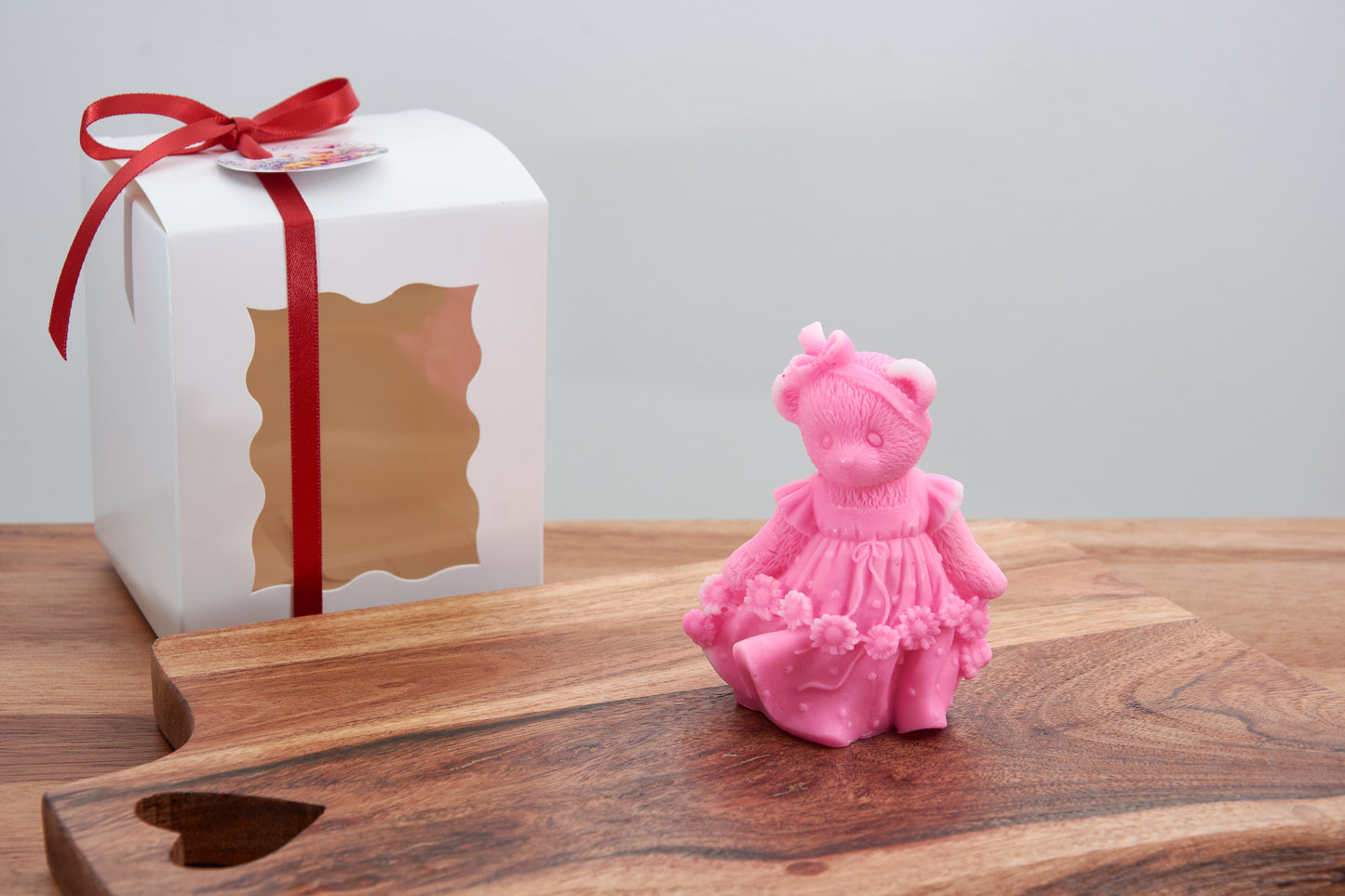 Teddy Bear Soap in a Dress | Christening & Baby Shower Favor | Mother's Day, 1 St Birthday Gift | Party, Nursery Gift | Organic Scented Soap