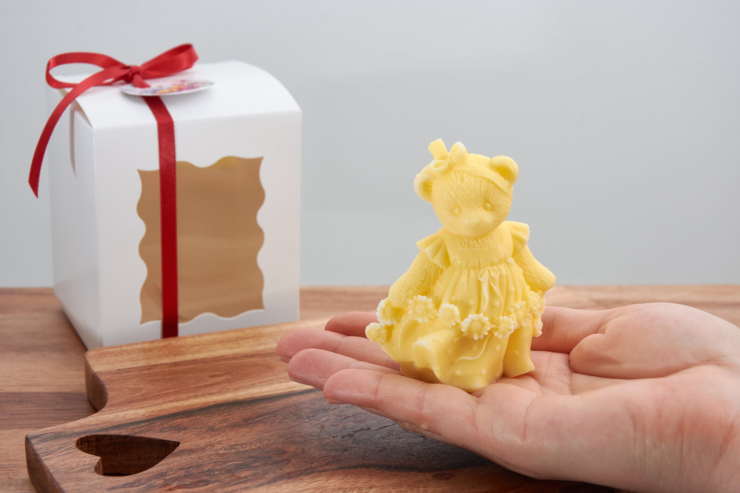 Teddy Bear Soap in a Dress | Christening & Baby Shower Favor | Mother's Day, 1 St Birthday Gift | Party, Nursery Gift | Organic Scented Soap