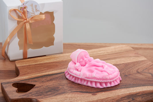 Baby Soap Figurine Wrapped in Soft Blanket | Newborn Gift | Baptism Favor | Cute Baby Shower Favor  | Scented Soap Gift for Boys & Girls