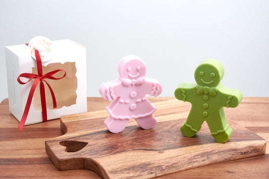 Gingerbread Soap Figurines | Gingerbread Man & Woman | Cute Christmas Soap | Holiday decorations |  Scented Soap | Christmas Party Favors | Soap Bar