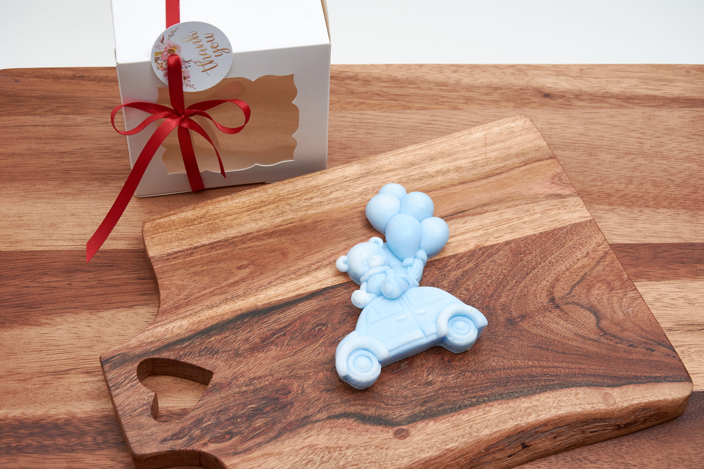 Teddy Bear Soap Car with Balloons | Scented Soap Favor | Gift for Boys | Birthday, Christening, and Baby Shower Party Favor | Handmade soap