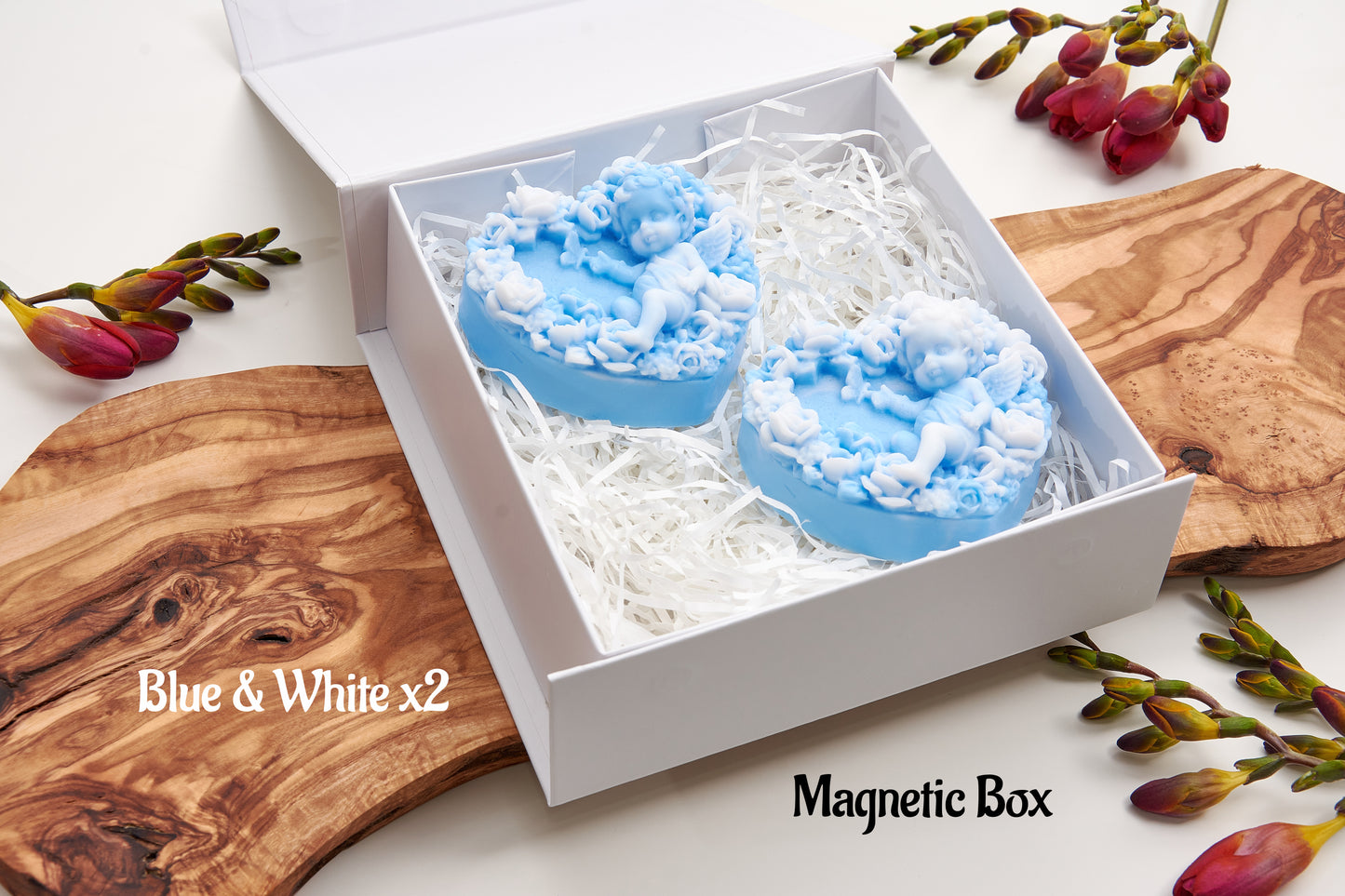 Cherub Soap Set, Baby Shower and Gender Reveal Favors, Christening Keepsake for Guests - Angels