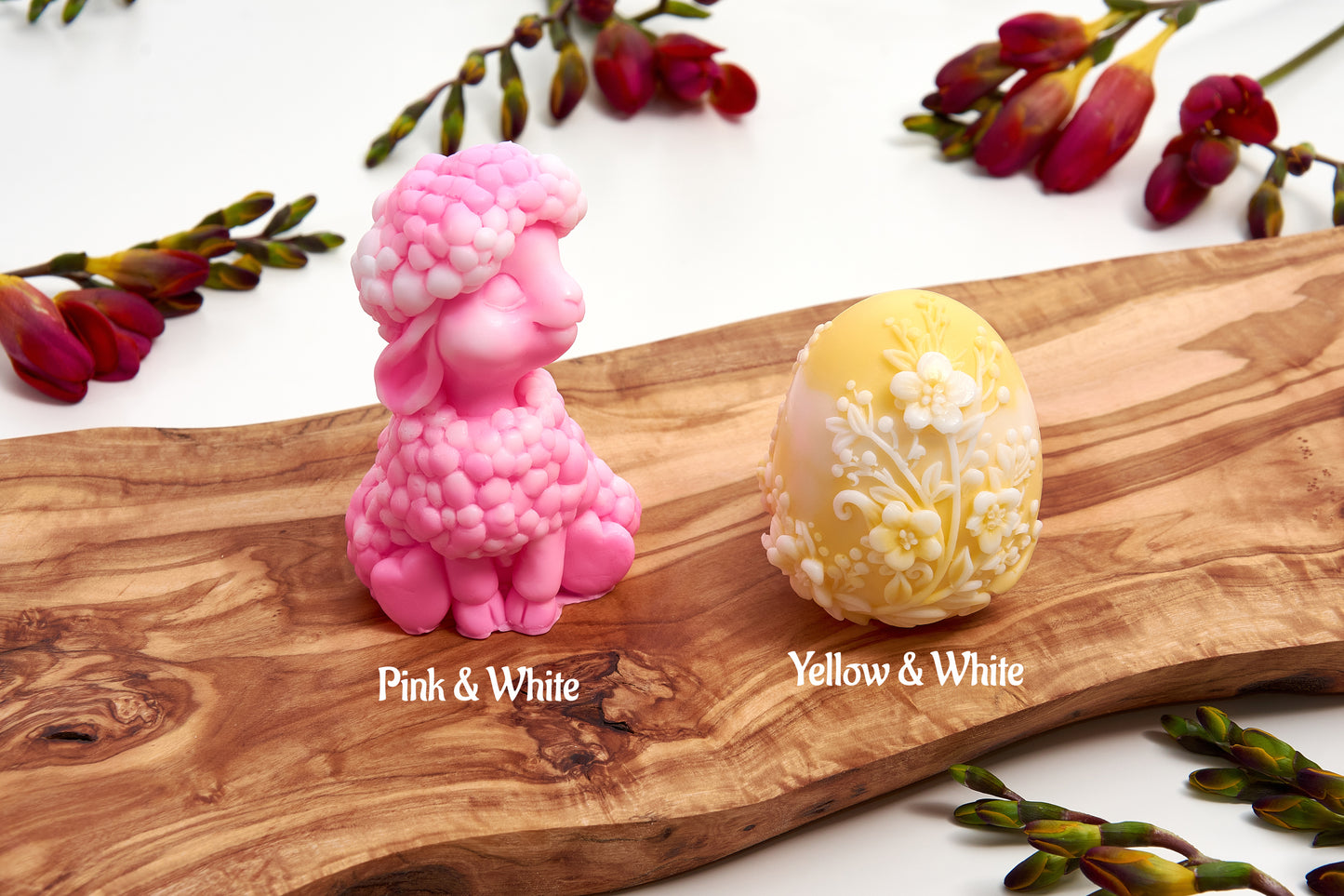 Easter Lamb and Floral Egg Handmade Decorative Soap – Basket Filler – Novelty Party Favours