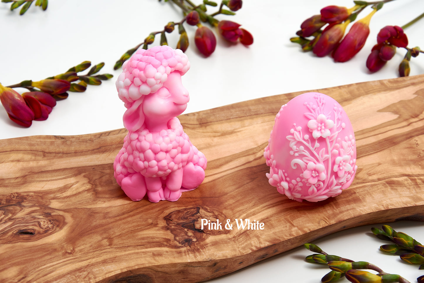 Easter Lamb and Floral Egg Handmade Decorative Soap – Basket Filler – Novelty Party Favours