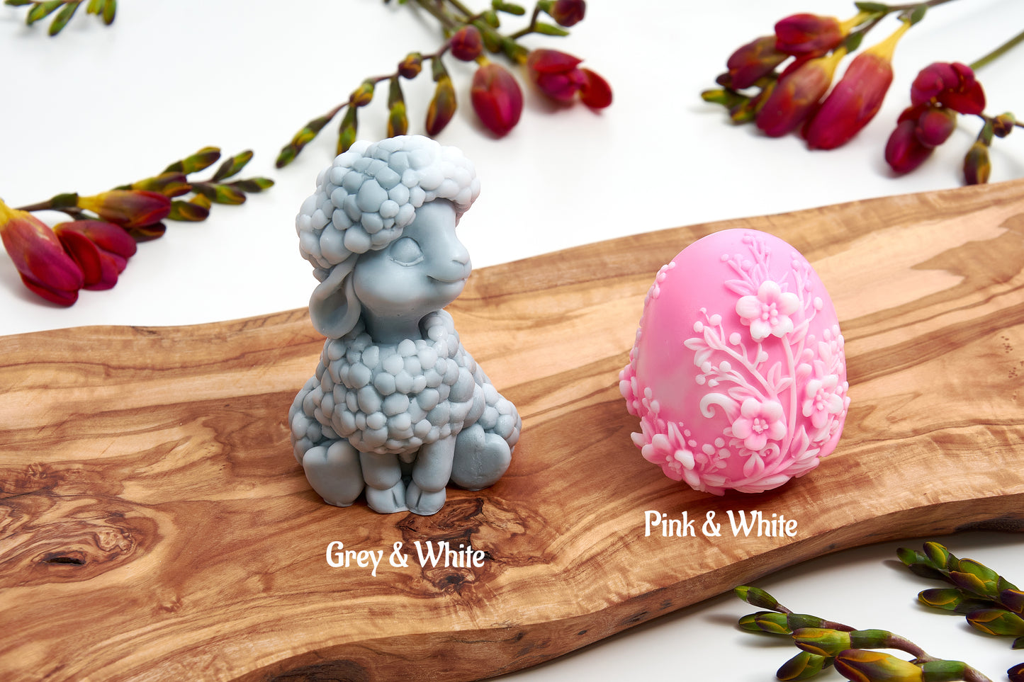 Easter Lamb and Floral Egg Handmade Decorative Soap – Basket Filler – Novelty Party Favours