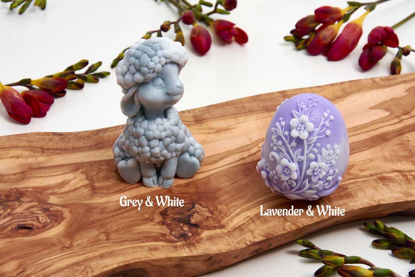 Easter Lamb and Floral Egg Handmade Decorative Soap – Basket Filler – Novelty Party Favours