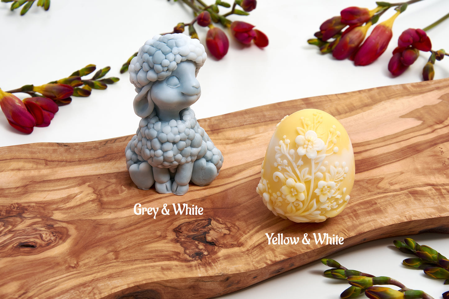 Easter Lamb and Floral Egg Handmade Decorative Soap – Basket Filler – Novelty Party Favours