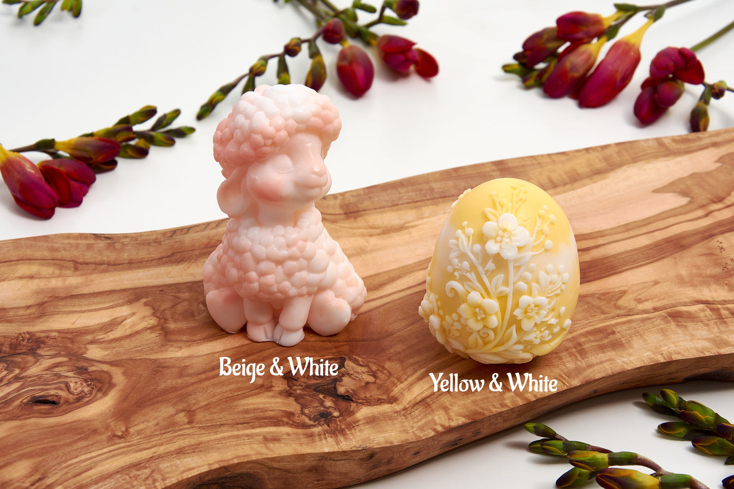 Easter Lamb and Floral Egg Handmade Decorative Soap – Basket Filler – Novelty Party Favours