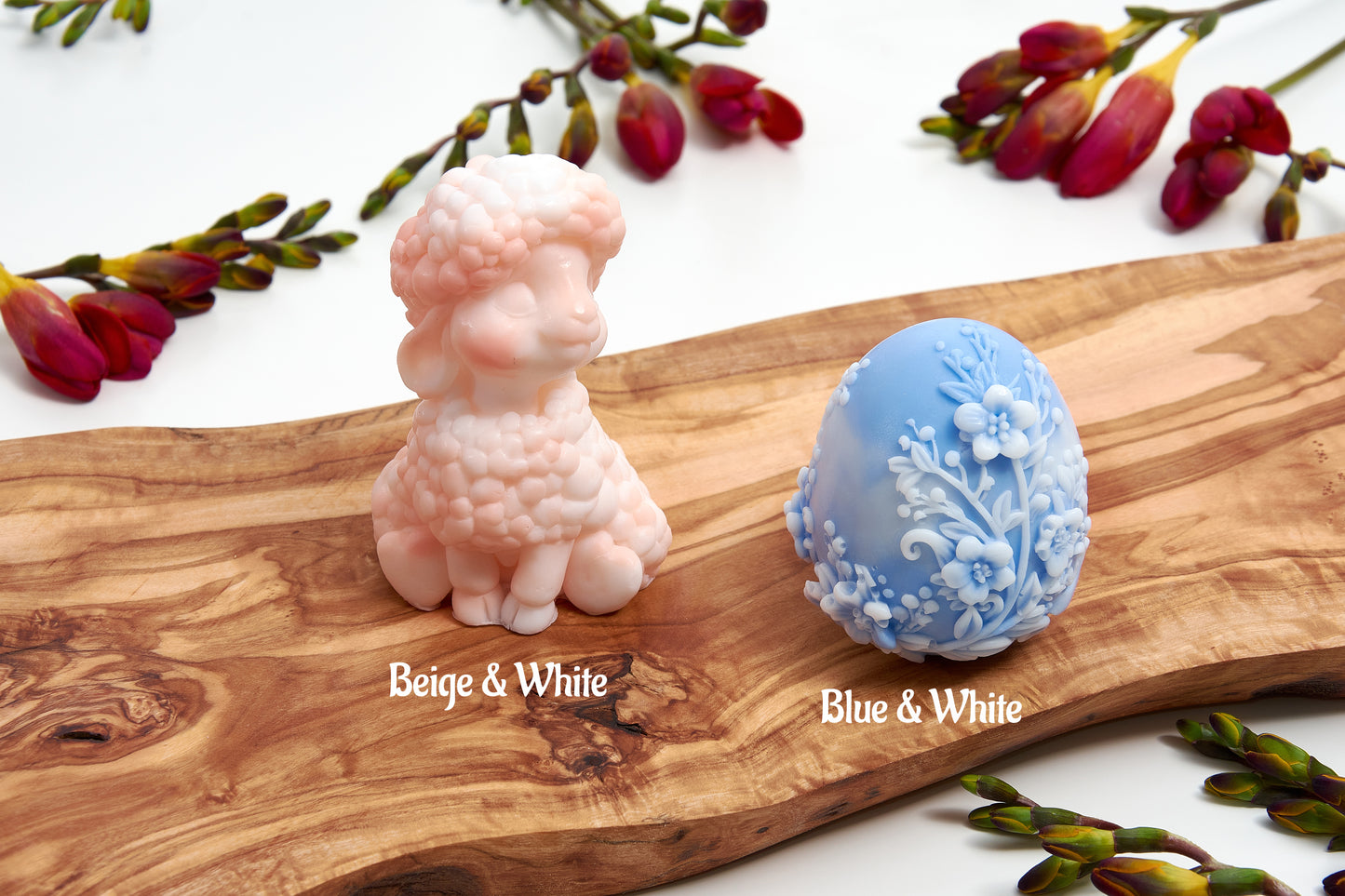 Easter Lamb and Floral Egg Handmade Decorative Soap – Basket Filler – Novelty Party Favours