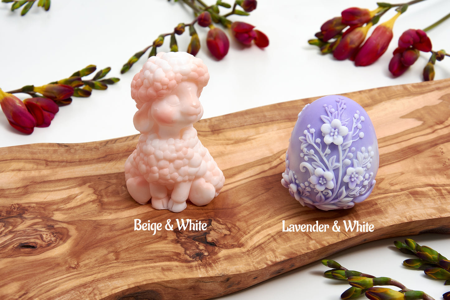 Easter Lamb and Floral Egg Handmade Decorative Soap – Basket Filler – Novelty Party Favours
