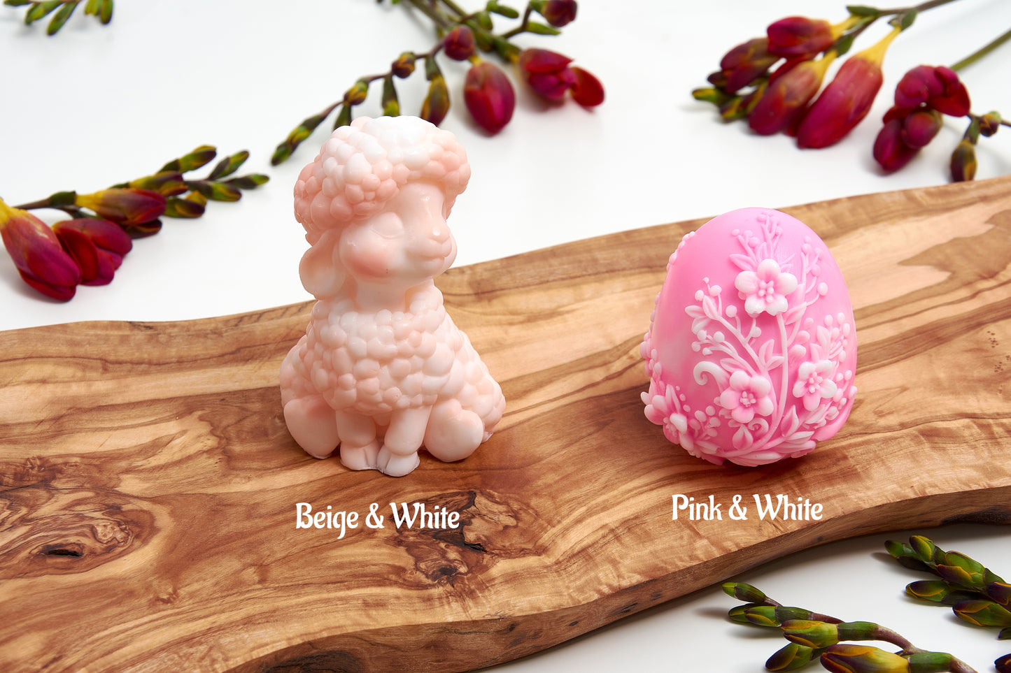 Easter Lamb and Floral Egg Handmade Decorative Soap – Basket Filler – Novelty Party Favours