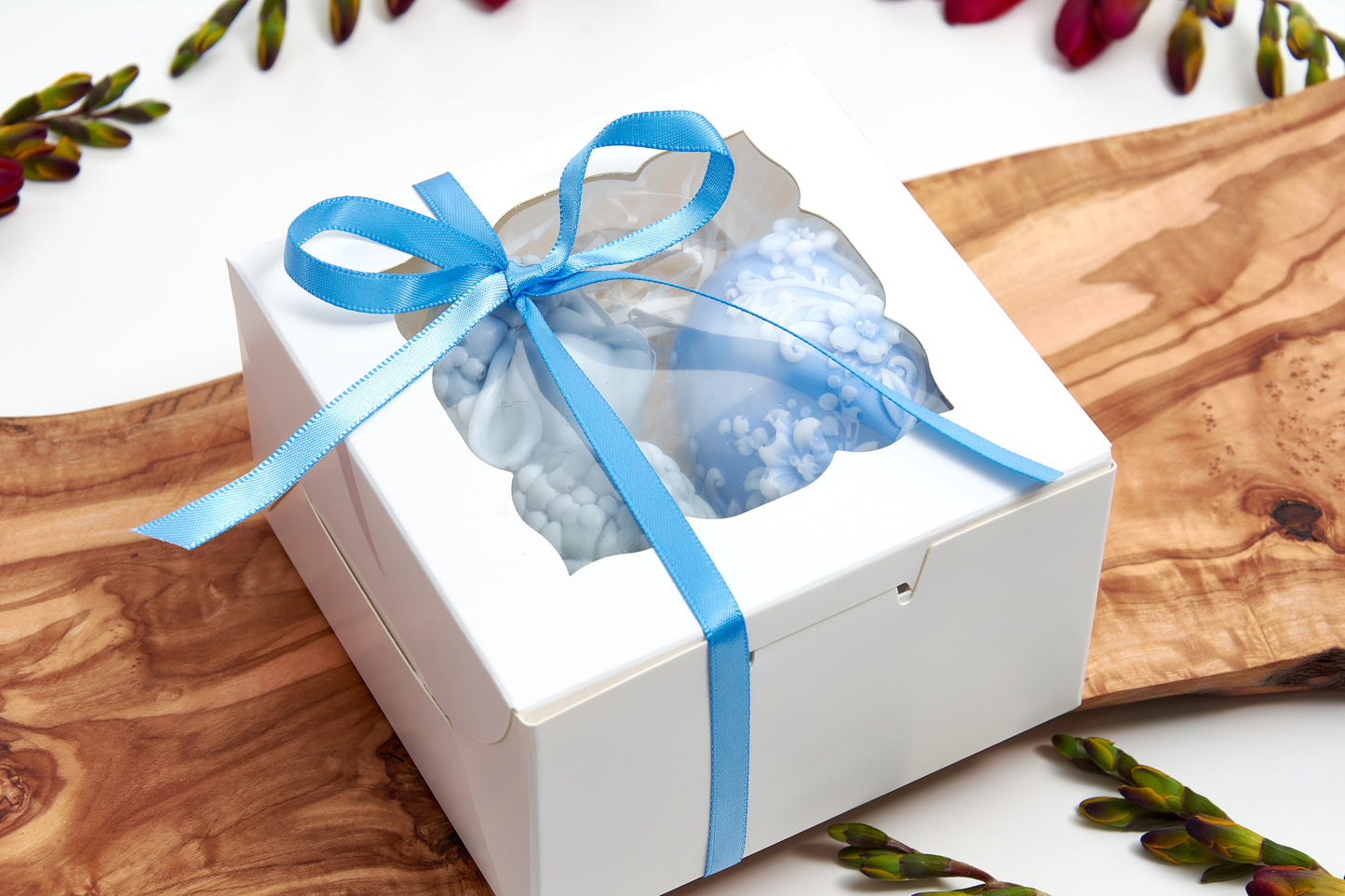 Easter Lamb and Floral Egg Handmade Decorative Soap – Basket Filler – Novelty Party Favours