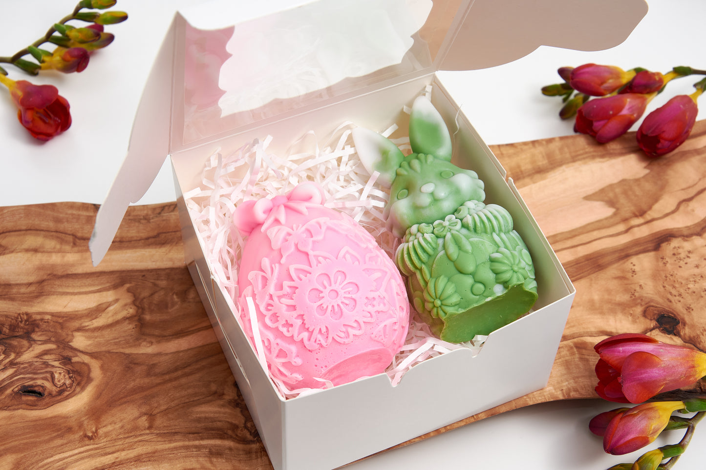 Easter Bunny and Egg Soap Set, Handmade Bar Soap,  Basket Fillers, Party Favours