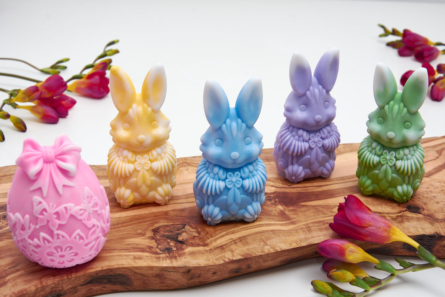Easter Bunny and Egg Soap Set, Handmade Bar Soap,  Basket Fillers, Party Favours