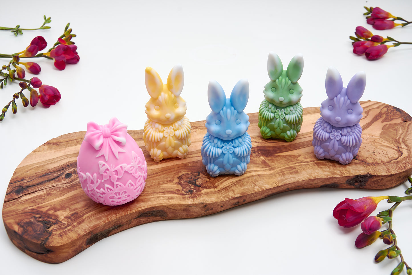 Easter Bunny and Egg Soap Set, Handmade Bar Soap,  Basket Fillers, Party Favours