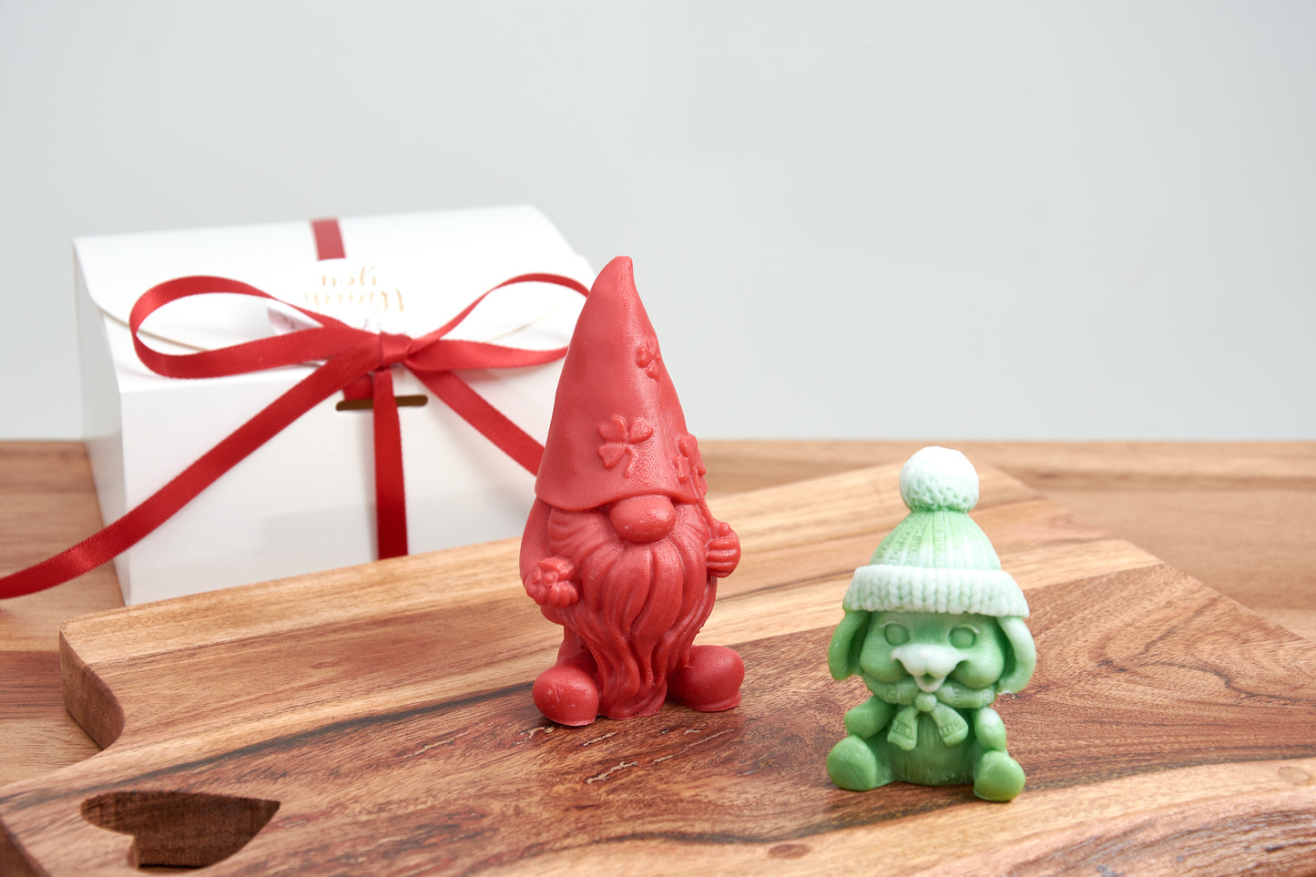 Soap Gnome & Bunny Gift Set | Handmade Soap Gnome and Bunny Figurines | Christmas, Baby Shower Favor | Scented Organic Soap | Organic Soap