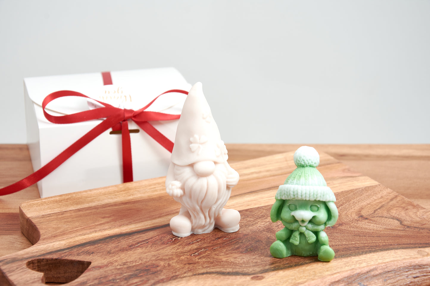 Soap Gnome & Bunny Gift Set | Handmade Soap Gnome and Bunny Figurines | Christmas, Baby Shower Favor | Scented Organic Soap | Organic Soap