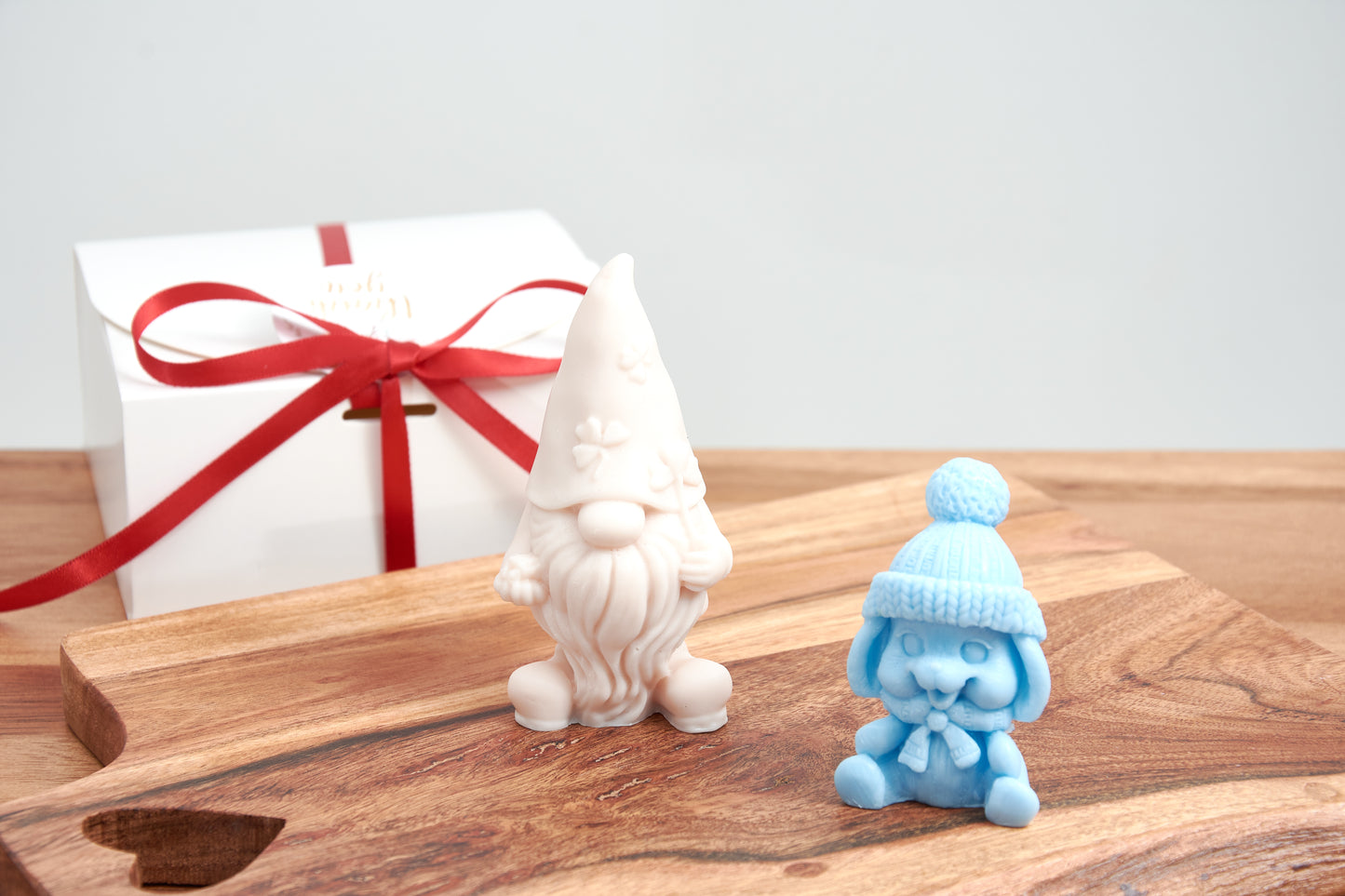 Soap Gnome & Bunny Gift Set | Handmade Soap Gnome and Bunny Figurines | Christmas, Baby Shower Favor | Scented Organic Soap | Organic Soap