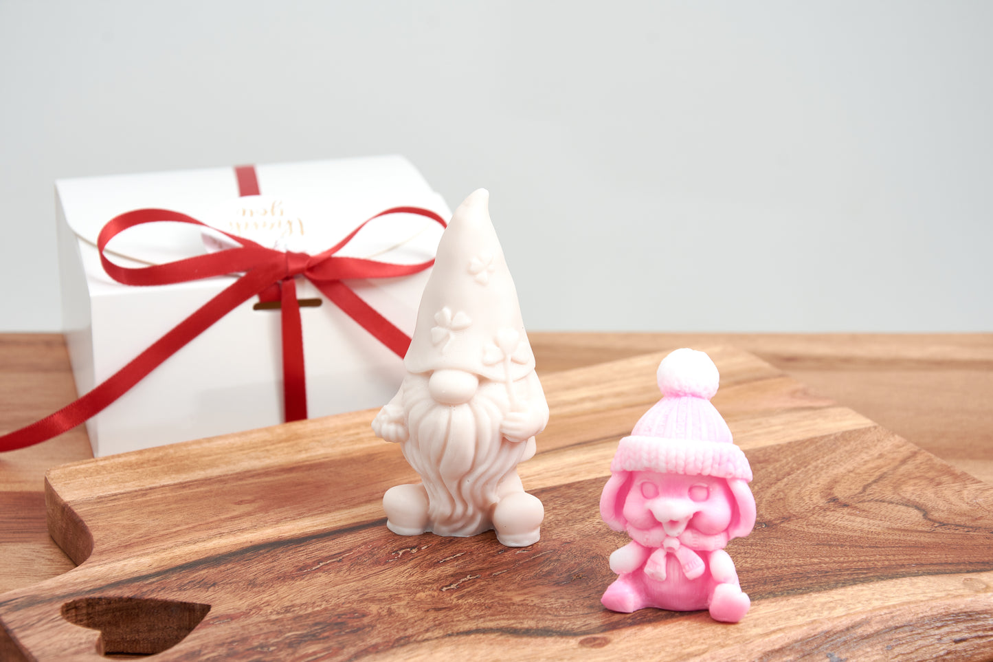 Soap Gnome & Bunny Gift Set | Handmade Soap Gnome and Bunny Figurines | Christmas, Baby Shower Favor | Scented Organic Soap | Organic Soap