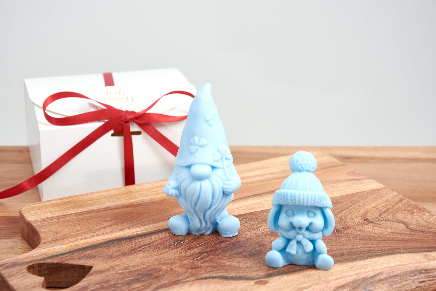 Soap Gnome & Bunny Gift Set | Handmade Soap Gnome and Bunny Figurines | Christmas, Baby Shower Favor | Scented Organic Soap | Organic Soap
