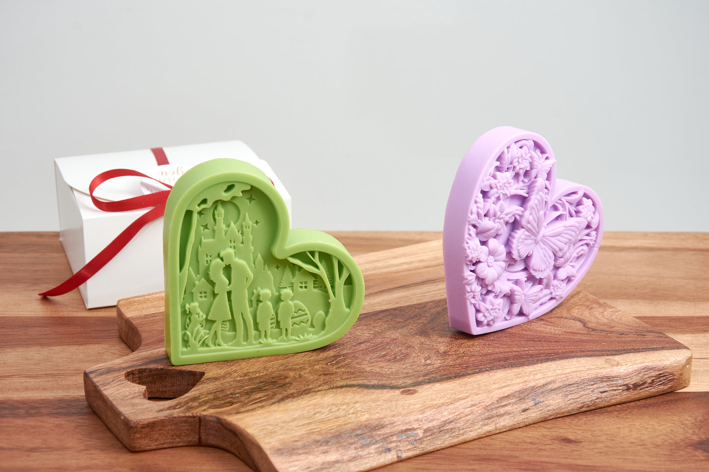 Soap Heart Butterfly & Family Designs | Perfect Gift for Weddings, Baptisms and Parties | Organic Scented Soap | Family Soap Figurine