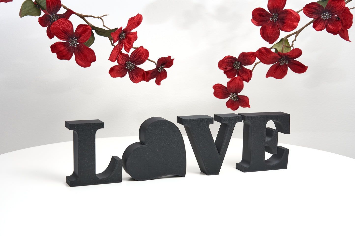 Black Love Sign - Freestanding Decorative Letters - Mantelpiece, Shelf Decor