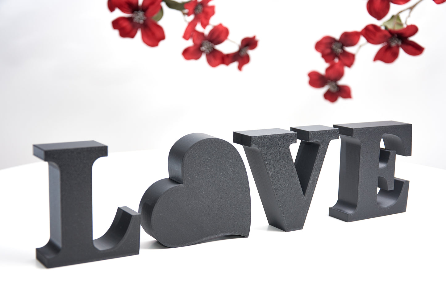 Black Love Sign - Freestanding Decorative Letters - Mantelpiece, Shelf Decor