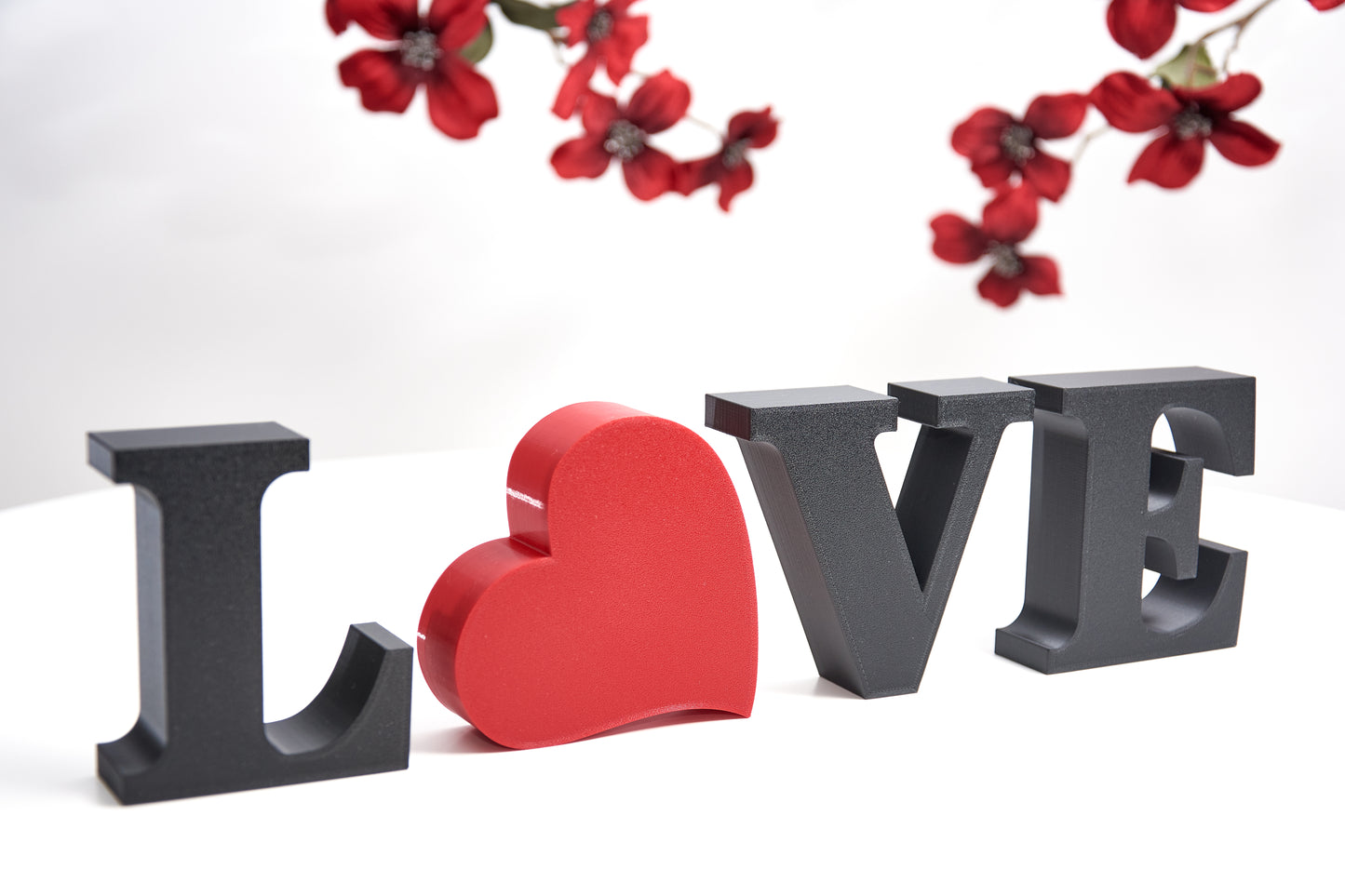 Black Love Sign - Freestanding Decorative Letters - Mantelpiece, Shelf Decor
